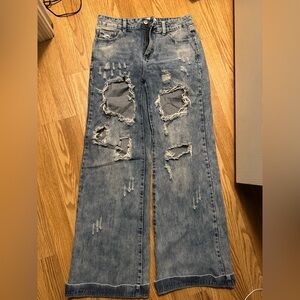 Distressed Blue Jeans for Women